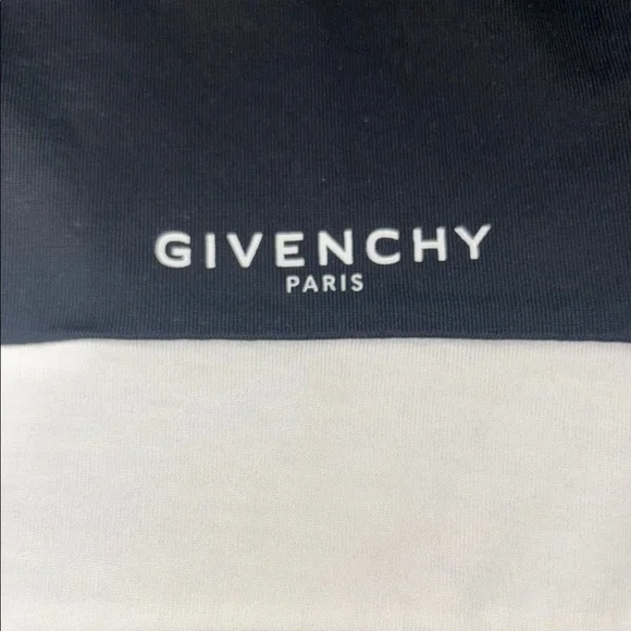 Givenchy Kids - Black Tee with White Stripe : Size 6 - Picture 4 of 4